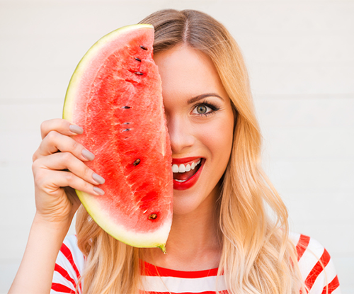 girl with watermelon